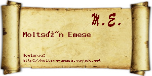 Moltsán Emese névjegykártya